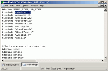 AkelPad v.4.1.9