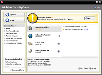 McAfee Total Protection 2008 