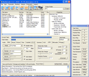 MediaCoder v.0.7.0 Build 4370