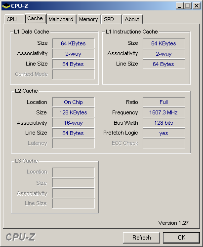 amd sempron 2600+ socket 754 cpuz memory